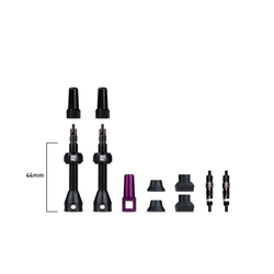 PAR DE VÁLVULAS TUBELESS BARKEEPER - 44 MM, NEGRO