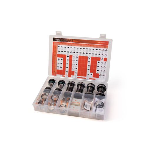 Bottom Bracket Cema Assorted Cema box - Ceramic  - Content: BSA24B(2), 86CBPR(2), BB3024B(1), PF3024B(1), BC86386(1), BC30(1), JC6806DD(2), S009C-B(1), GXP KIT A0012(1), A0012B(1), A0012C (1), BB3024 (1), PF3024 (1), O-RING KIT S011A (1), S011B(1) -