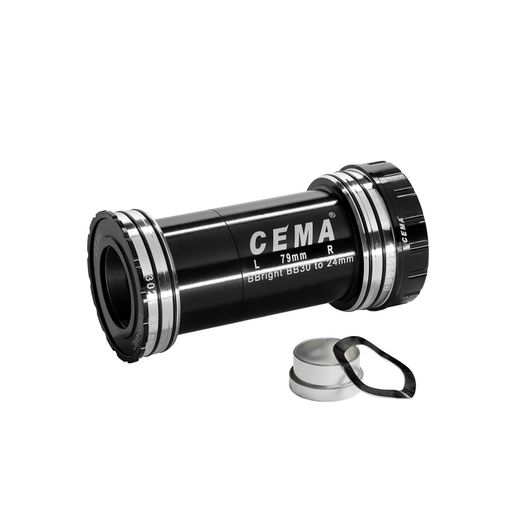 Bottom Bracket Cema BBright42 for SRAM GXP - Stainless Steel - Black - With this BBright42 Interlock bottom Bracket Cema you can install a SRAM GXP crankset in a BBright42 frame. - W: 79 x ID: 42 mm