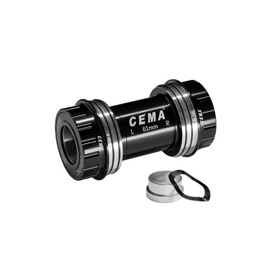 Bottom Bracket Cema OSBB for SRAM GXP - Stainless Steel - Black - With this OSBB Interlock bottom Bracket Cema you can install a SRAM GXP crankset in a OSBB frame. - W: 61 x ID: 46 mm