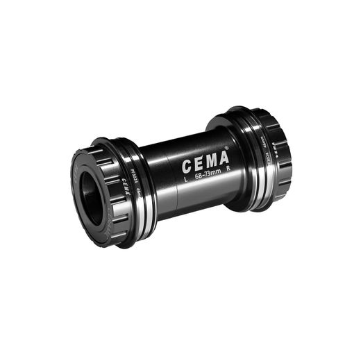 Bottom Bracket Cema PF30 for Shimano - Stainless Steel - Black - With this PF30 Interlock bottom Bracket Cema you can install a Shimano or any other 24 mm crankset in a PF30 frame. - W: 68/73 x ID: 46 mm