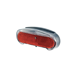 Luce posteriore portapacchi OVAL - rosso argento