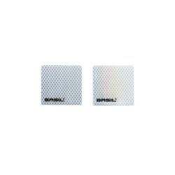 Placa reflectante BASIL "Crate Clicker", 2 piezas, plata