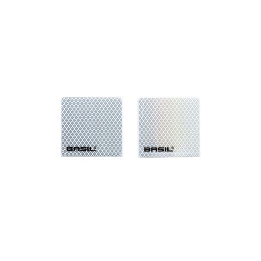 Placa reflectante BASIL "Crate Clicker", 2 piezas, plata