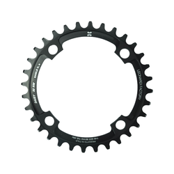 Plato Daisy BCD 104, 4 agujeros, 1 x 11/12 V - 36 DIENTES, NEGROS