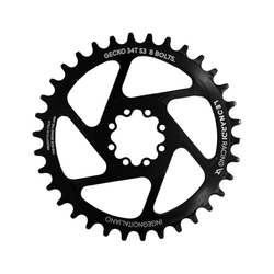 Plato Gecko SRAM de 8 agujeros, 1x, 11/12 V, desplazamiento de 3 mm - 34 DIENTES, NEGROS
