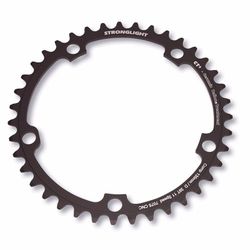 Plato stronglight ct2 135 mm adaptable campagnolo 11v negro 39 dientes