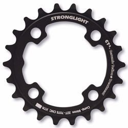 Plato stronglight ct2 4 brazos 3ªposicion 64 mm negro 22 dientes