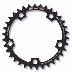 Plato stronglight ct2 adaptable campagnolo negro 39 dientes