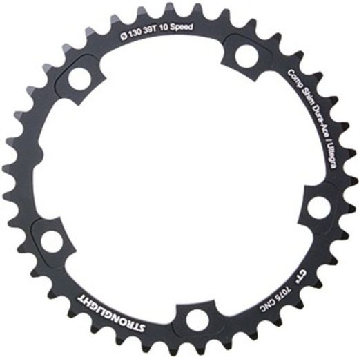 Plato stronglight ct2 adaptable dura-ace/ultegra negro 130 mm 39 dientes