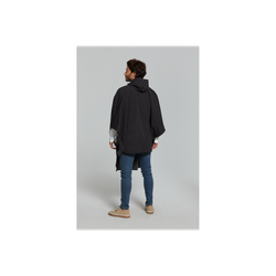 Poncho impermeable "Hoga" unisex, Negro, talla única