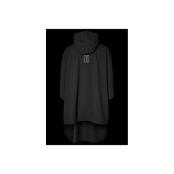 Poncho impermeable "Hoga" unisex, Negro, talla única