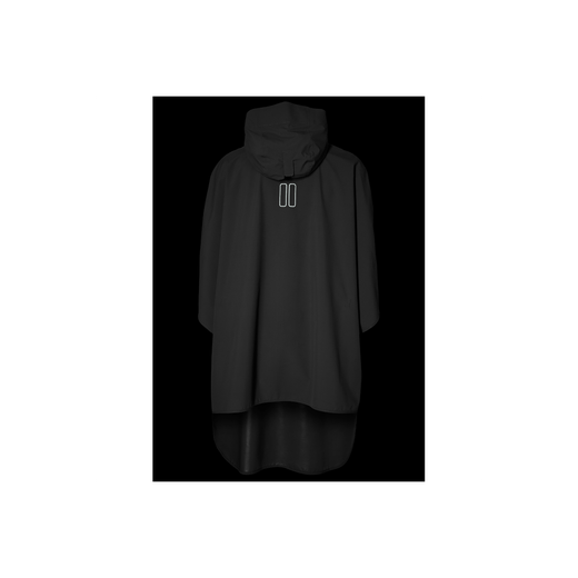 Poncho impermeable "Hoga" unisex, Negro, talla única