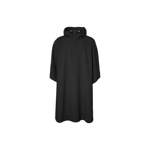 Poncho impermeable "Hoga" unisex, Negro, talla única