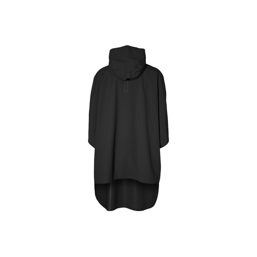 Poncho impermeable "Hoga" unisex, Negro, talla única
