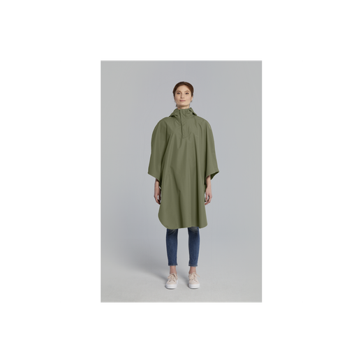 Poncho impermeable "Hoga" unisex, Verde oliva, talla única