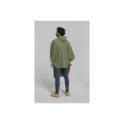 Poncho impermeable "Hoga" unisex, Verde oliva, talla única