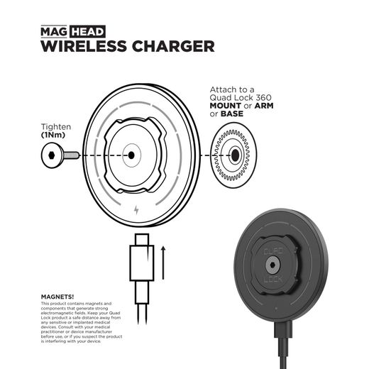 Quad Lock MAG Wireless Charging Head V2