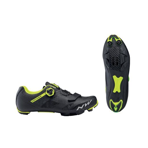 Zapatillas Norhwave MTB Razer negro-amarillo fluor