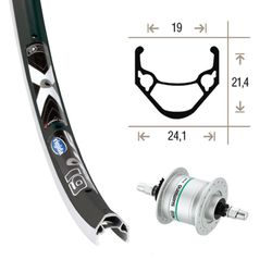 Rd 20x1,75 di. D.e. Dh3n20pl.rí.36ab. Rigida x-star 19 ne./Pl. Radios niro