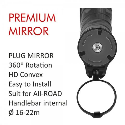 Retrovisor Premium 360º plegable Negro