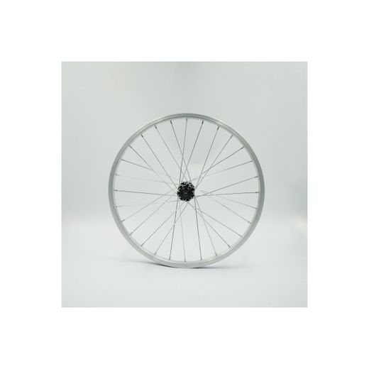 Front wheel 20”, single-wall aluminium rim, silver, nuts