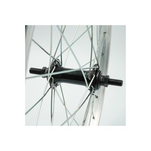 Front wheel 20”, single-wall aluminium rim, silver, nuts