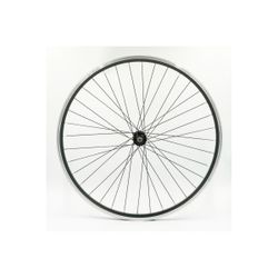 Rueda delantera 26", llanta alum., negra, doble pared, QR10