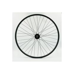 Rueda delantera 27.5", alum, negra, doble pared, disco 6 huecos, QR10