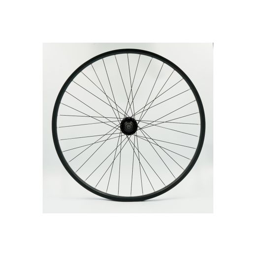 Rueda delantera 27.5", alum, negra, doble pared, disco 6 huecos, QR10