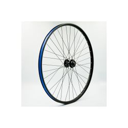 Rueda delantera 29", alum., negra, doble pared, disco 6 huecos, QR10