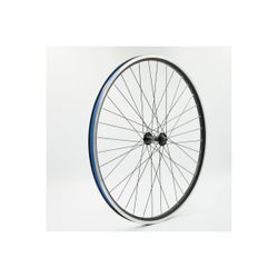 Rueda delantera 650B (27.5"), llanta alum., negra, doble pared, QR10