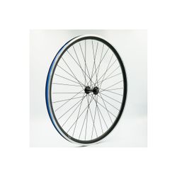Rueda delantera 700C, llanta alum., negra, doble pared, QR10