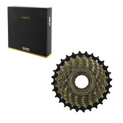 Freewheel threaded 7S - 14-28 teeth, brown black