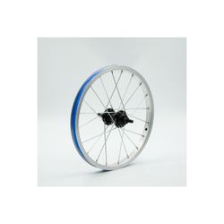 Rueda trasera 16", rueda libre, alum., plata, pared simple, tuercas