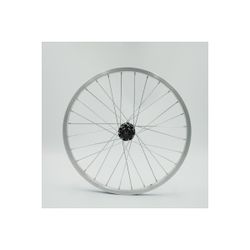 Rear wheel 16”, freewheel, 1S, single-wall aluminium rim, silver, nuts