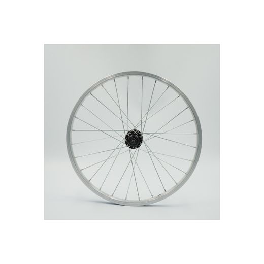 Rear wheel 16”, freewheel, 1S, single-wall aluminium rim, silver, nuts