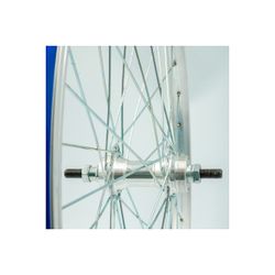 Rueda trasera 24", RL 1 velocid., alum., plata, pared simple, tuercas