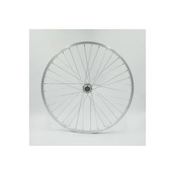 Rueda trasera 24", RL 6 velocid., alum., plata, pared simple, tuercas