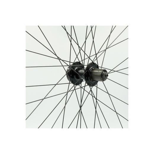 Rear wheel 27.5”, cassette, double-wall aluminium rim, black, 6-holes disc, QR10