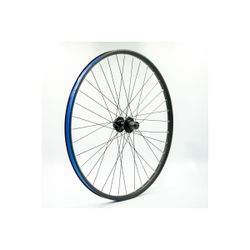 Rueda trasera 29", alum., negra, doble pared, disco 6 huecos, QR10