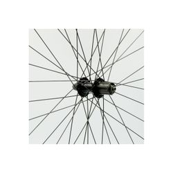 Rear wheel 700C, cassette, double-wall aluminium rim, black, QR10
