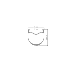 Rueda trasera DT swiss GRC 1100 DI 700C CL 30 12/142 ASLS11