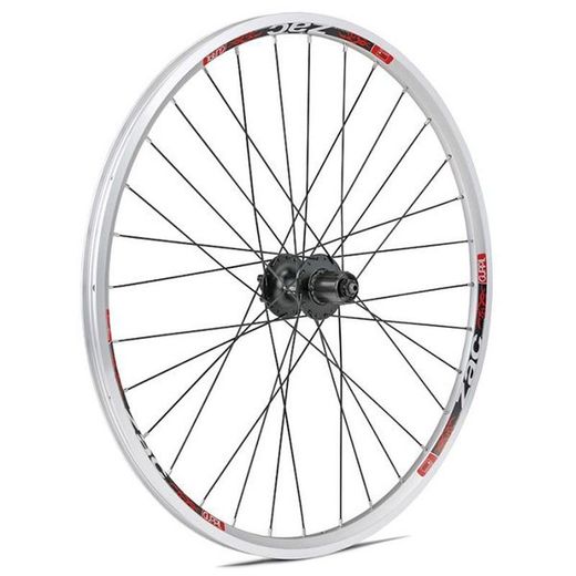Roda darrera gurpil 26 "zac carrete negre + ràdio negre disco cassette 8v.plata