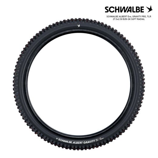 SCHWALBE ALBERT Evo, GRAVITY PRO, TLR 27.5x2.50 B/B-SK SOFT RADIAL