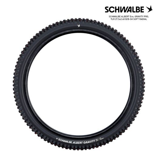 SCHWALBE ALBERT Evo, GRAVITY PRO, TLR 27.5x2.60 B/B-SK SOFT RADIAL