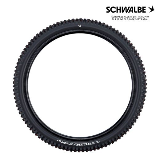 SCHWALBE ALBERT Evo, TRAIL PRO, TLR 27.5x2.50 B/B-SK SOFT RADIAL