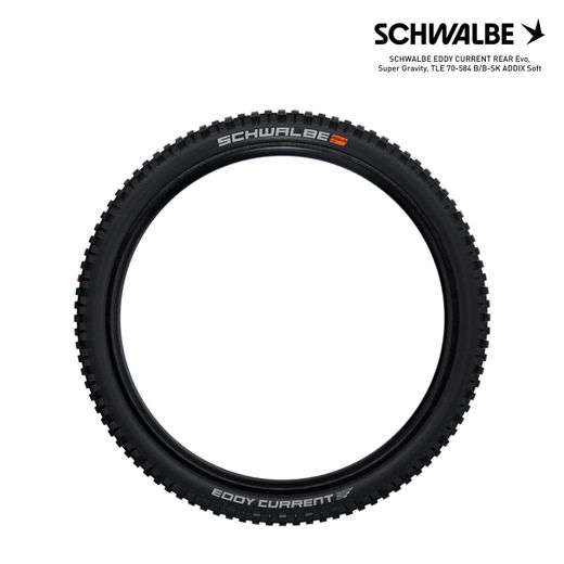 SCHWALBE EDDY CURRENT REAR Evo, Super Gravity, TLE 70-584 B/B-SK ADDIX Soft