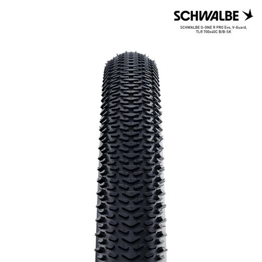 SCHWALBE G-ONE R PRO Evo, V-Guard, TLR 700x40C B/B-SK