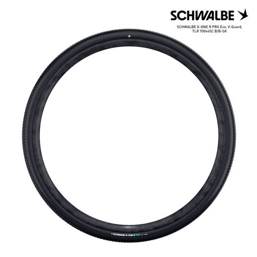 SCHWALBE G-ONE R PRO Evo, V-Guard, TLR 700x45C B/B-SK